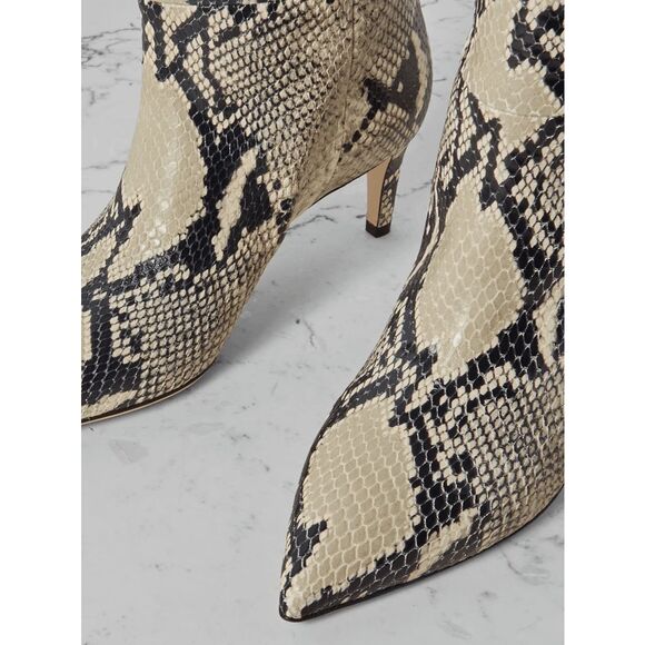 PARIS TEXAS Stiletto snake-effect leather knee boots EU 37.5/ US 7.5 $1050 - Picture 4 of 9